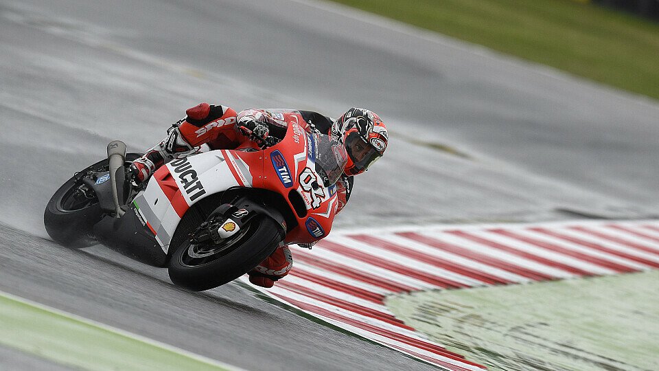 Andrea Dovizioso zeigte bei schwierigen Bedingungen eine sovueräne Performance, Foto: Ducati