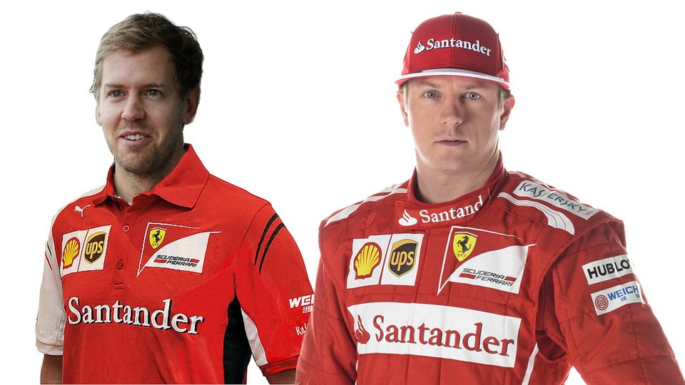 Vettel und Räikkönen fahren 2015 für Ferrari - auch wenn das Team nichts bestätigt hat, Foto: Ferrari/Fotomontage