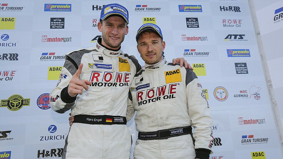 Maro Engel und Christan Hohenadel feierten den Sieg beim 6-Stunden-Rennen am Nürburgring, Foto: Rowe Racing