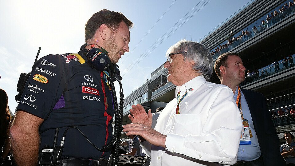 Bernie Ecclestone kann Red-Bull-Teamchef Christian Horner verstehen, Foto: Sutton