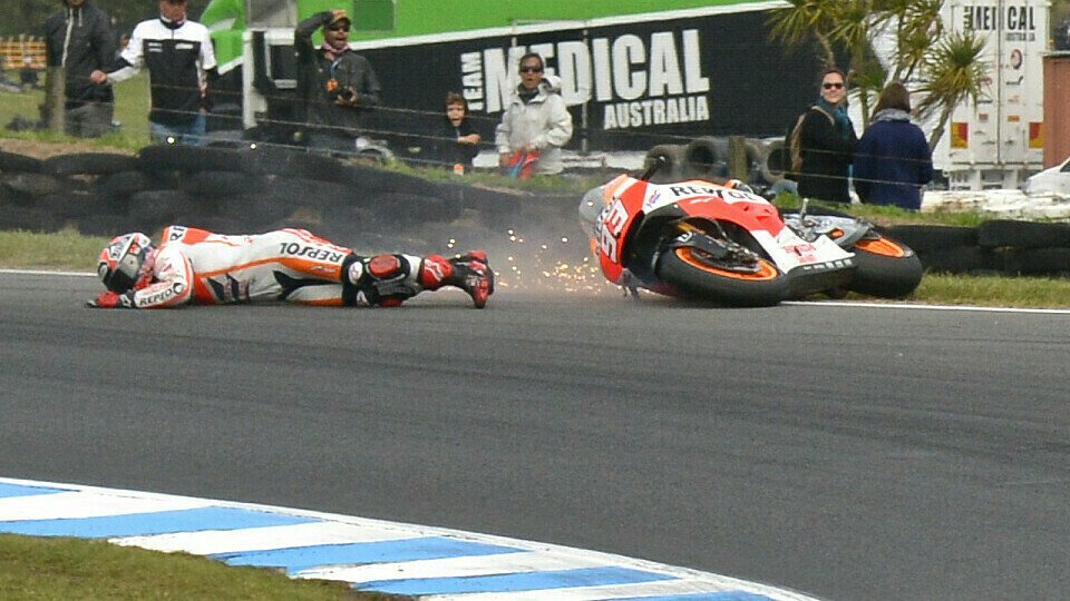 Marc Marquez brachte seine Honda nicht heil ins Ziel, Foto: MotoGP.com
