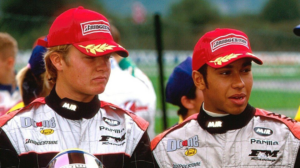 Rosberg und Hamilton im Jahr 2001, Foto: Sutton