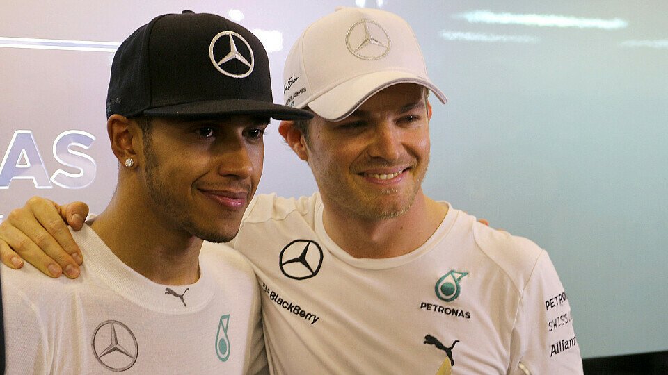 Hamilton und Rosberg haben sich wieder lieb, Foto: Sutton