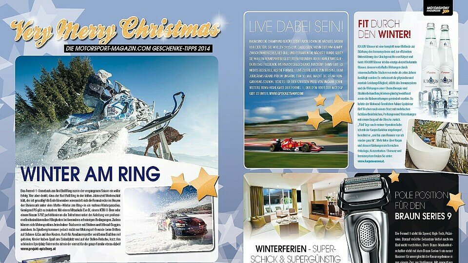 Motorsport-Magazin.com Geschenke-Tipps 2014, Foto: Motorsport-Magazin.com