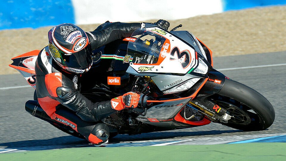 Max Biaggi testete gemeinsam mit Michael Laverty die MotoGP-Elektronik, Foto: Aprilia