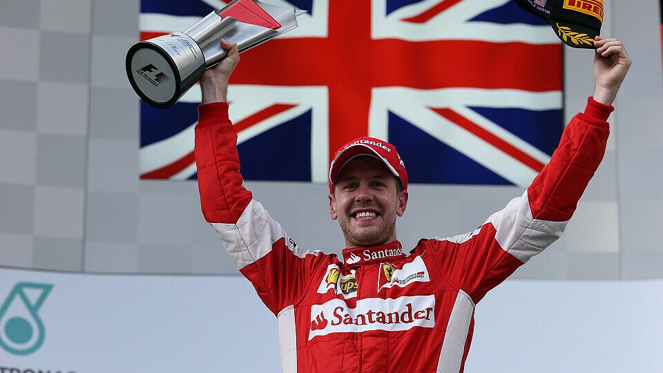Vettel freute sich über seinen ersten Ferrari-Erfolg