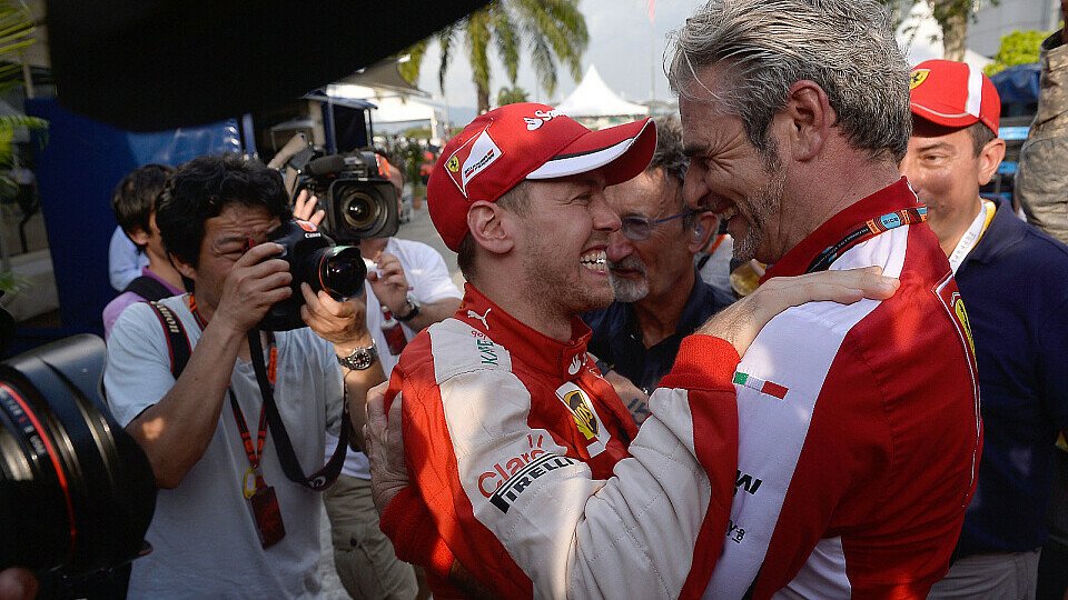Maurizio Arrivabene konnte sein Glück nicht fassen, Foto: Ferrari