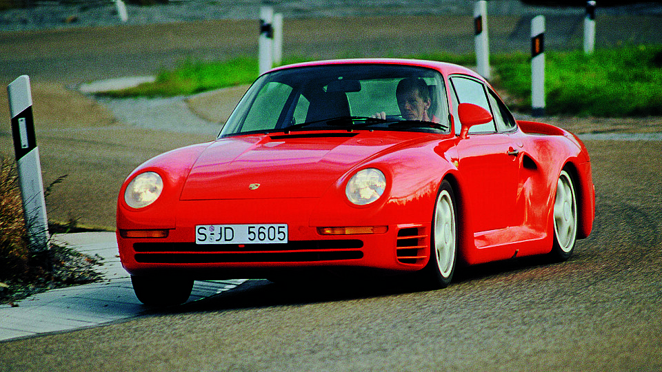 Walter Röhrl im Porsche 959, Foto: Porsche
