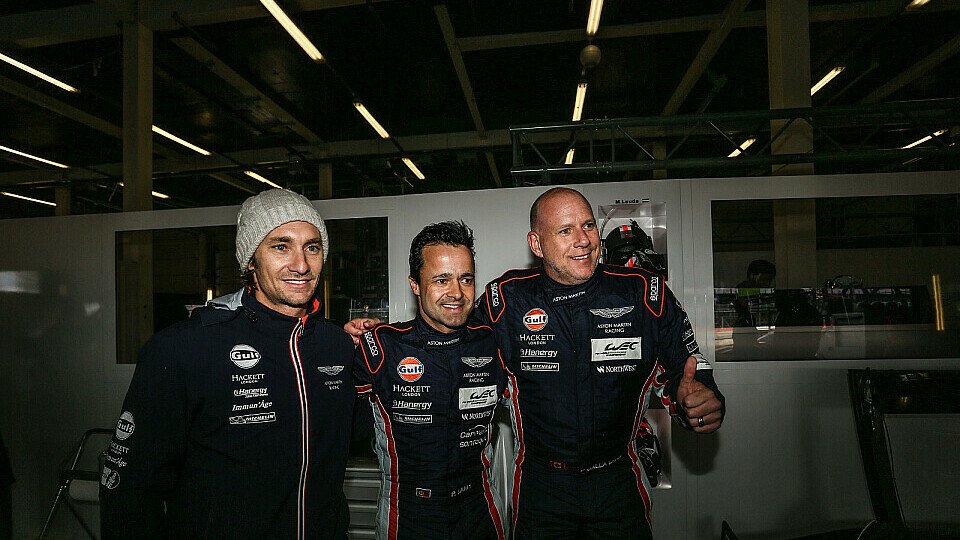 Wo sie sind, ist in der GTE-Am-Wertung vorne: Lauda, Lamy und Dalla Lana von Aston Martin Racing, Foto: Adrenal Media