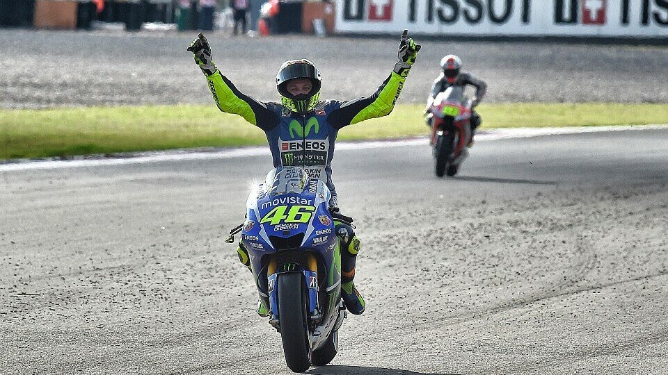 Rossi durfte am Sonntag wieder jubeln, Foto: Yamaha