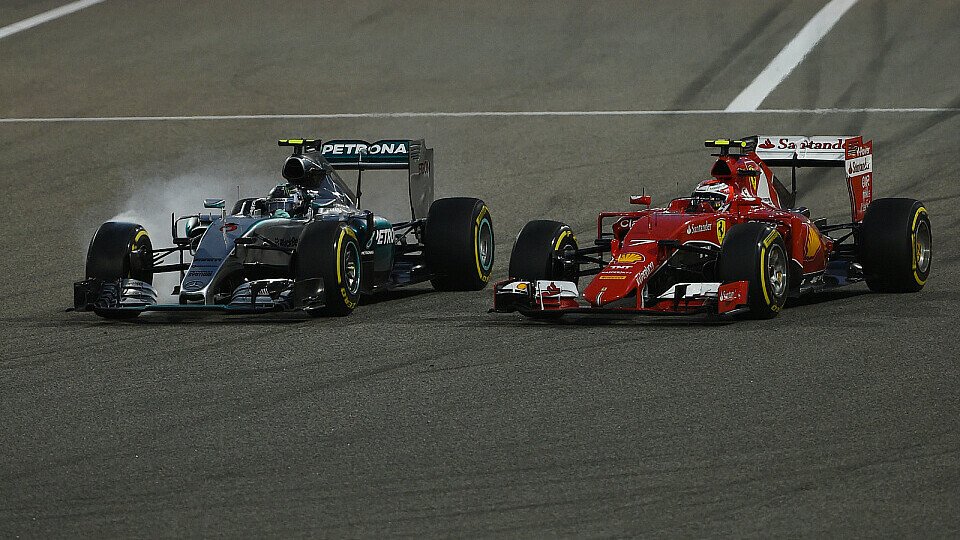 Ferrari stritt bereits 2015 mit Mercedes um den Sieg in Bahrain, Foto: Sutton