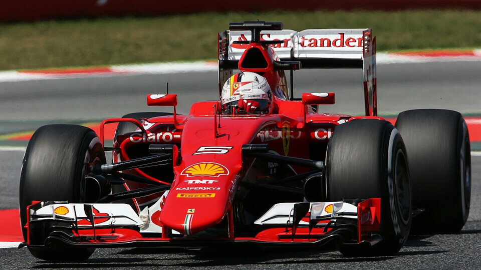 Sebastian Vettel sicherte sich in Barcelona Rang drei, Foto: Sutton