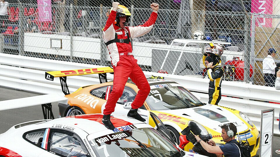 Jaap van Lagen hat es endlich geschafft: Sieg in Monaco!, Foto: Porsche