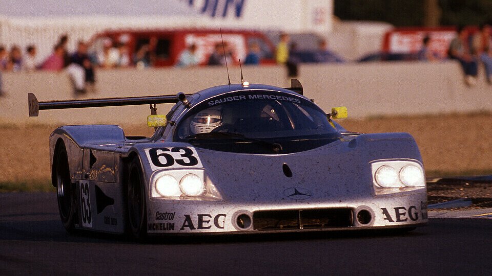 Das war noch Mythos: Reuter siegt 1989 in Le Mans auf einem Sauber Mercedes, Foto: Sutton