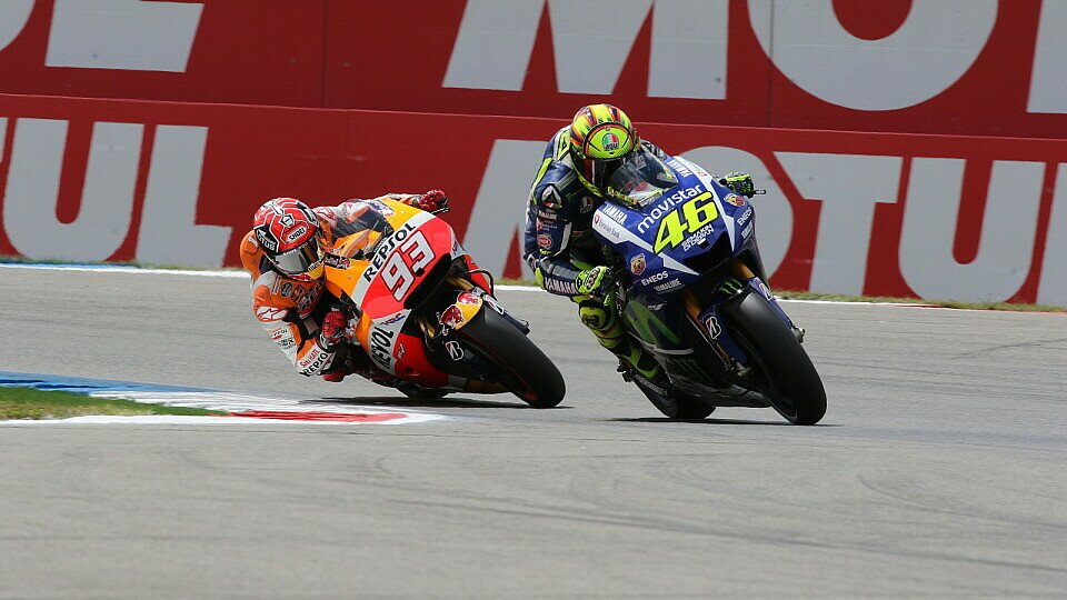 Legenden unter sich: Rossi und Marquez lieferten sich ein Duell der Extraklasse