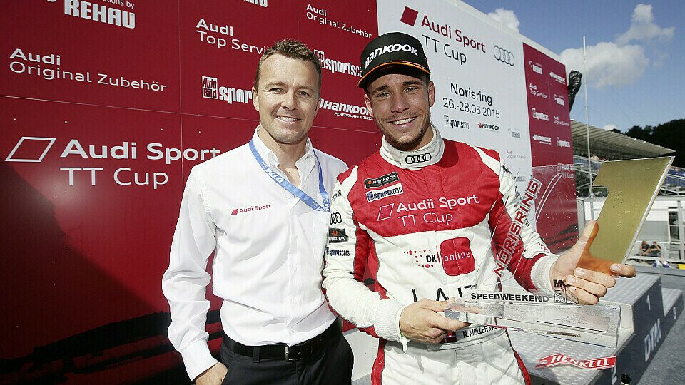 Nicolaj Möller Madsen (rechts) siegte am Norisring., Foto: Audi