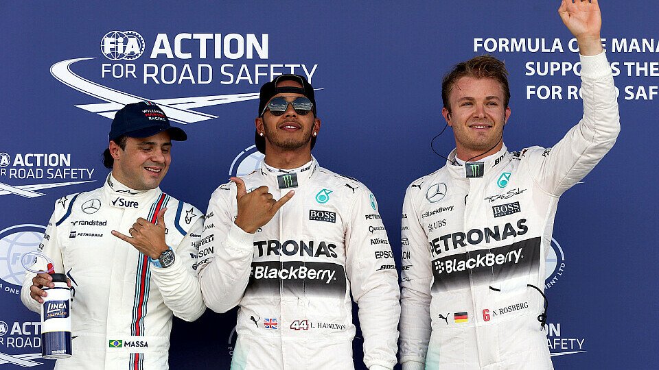 Steht Lewis Hamilton nach dem Rennen in der Mitte des Podiums?, Foto: Sutton