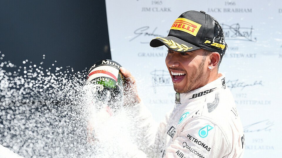 Lewis Hamilton sicherte sich den Sieg in Silverstone, Foto: Sutton