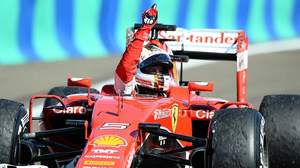 Vettel siegte zum zweiten Mal im Ferrari, Foto: Sutton