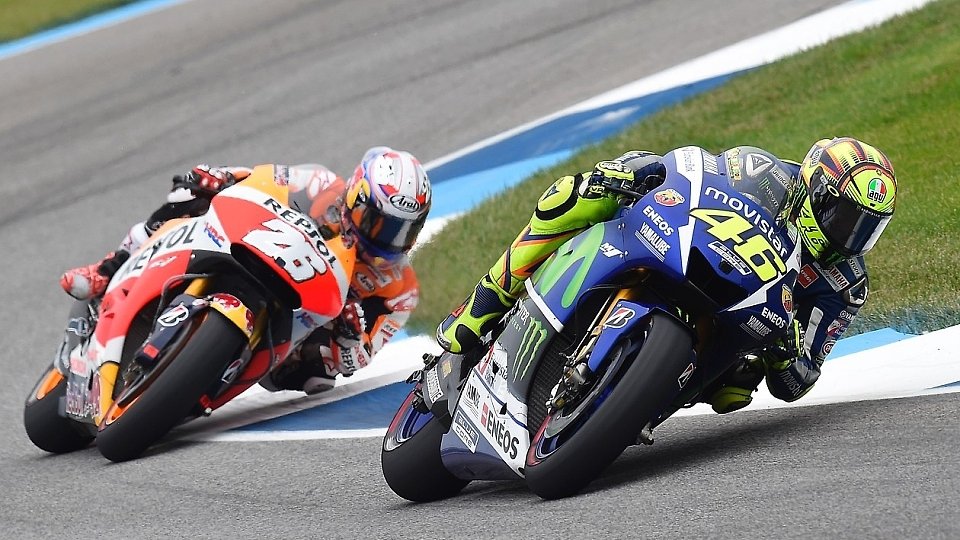 Valentino Rossi und Dani Pedrosa brachten Spannung in die zweite Rennhälfte, Foto: Yamaha