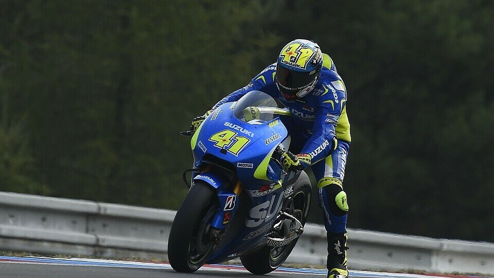 Aleix Espargaros verletzter Finger muss in Brünn schon wieder die enormen Belastungen der MotoGP aushalten, Foto: Suzuki