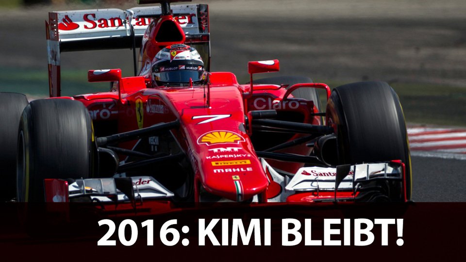 Kimi Räikkönen bleibt 2016 Fahrer bei der Scuderia Ferrari, Foto: Sutton