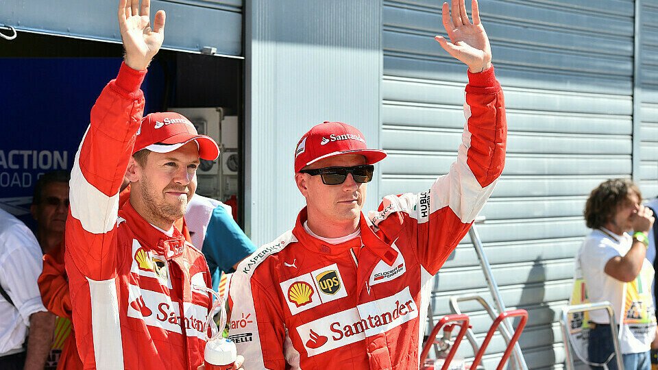 Sebastian Vettel und Kimi Räikkönen überzeugten im Qualifying, Foto: Sutton