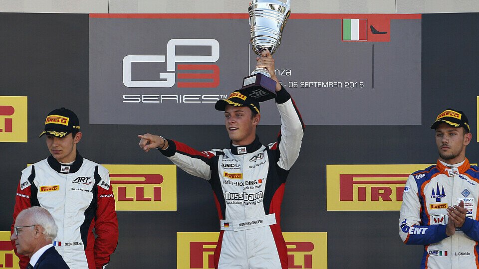 Marvin Kirchhöfer feiert in Monza seinen dritten Saisonsieg, Foto: GP3 Series