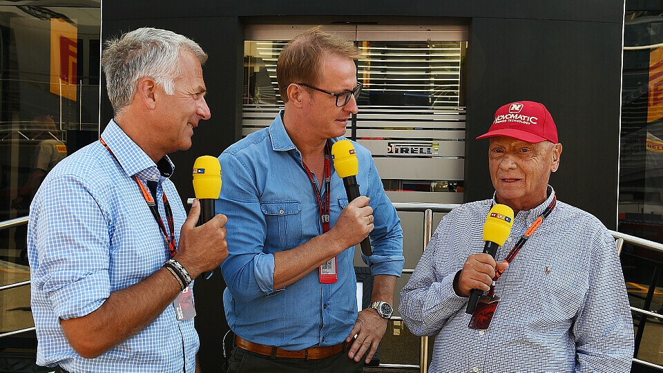 Seine RTL-Kollegen verbeugten sich vor Experte und Formel-1-Legende Niki Lauda, Foto: Sutton