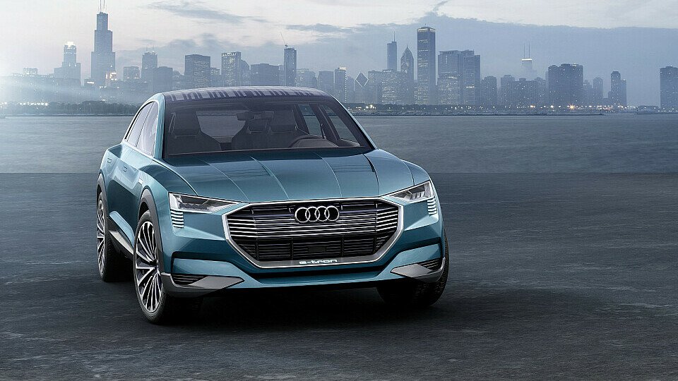 Audi präsentiert auf der IAA in Frankfurt den ersten rein elektrischen e-tron quattro-Antrieb., Foto: Audi