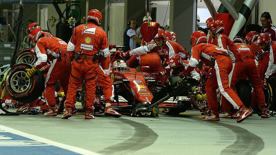 Vettels Stopps zählten mit zu den schnellsten, Foto: Ferrari