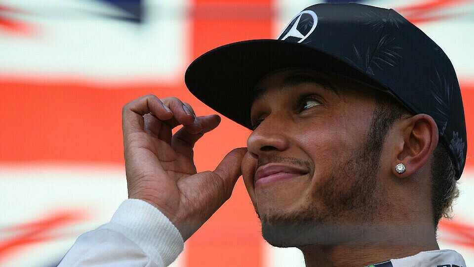 Hatte Grund zur Freude: Lewis Hamilton, Foto: Sutton