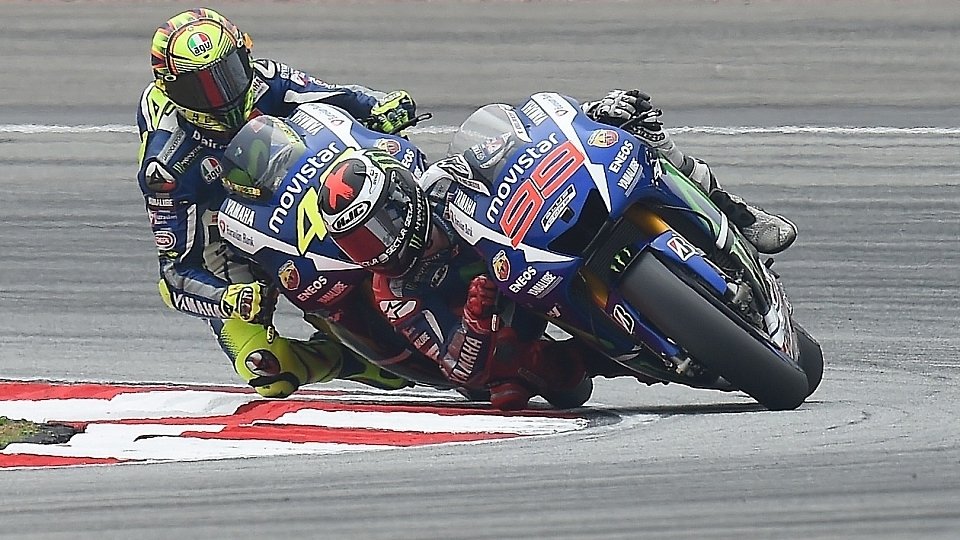 Jorge Lorenzo hatte am Ende die Nase vorn, doch Rossi ist in Lauerstellung, Foto: Yamaha