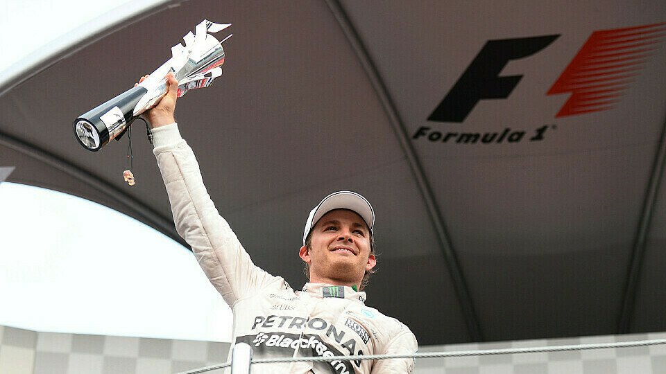 Nico Rosberg strahlt nach seinem Sieg in Mexiko, Foto: Sutton