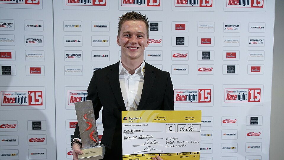Auszeichnung für Maximilian Günther, Foto: Deutsche Post Speed Academy