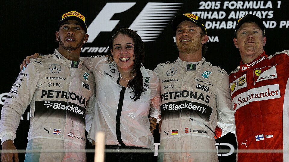 Rosberg gewann in Abu Dhabi vor Hamilton und Räikkönen, Foto: Sutton