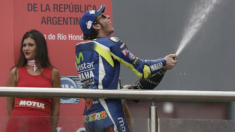 Valentino Rossi durfte in Argentinien über Platz zwei jubeln, Foto: Yamaha