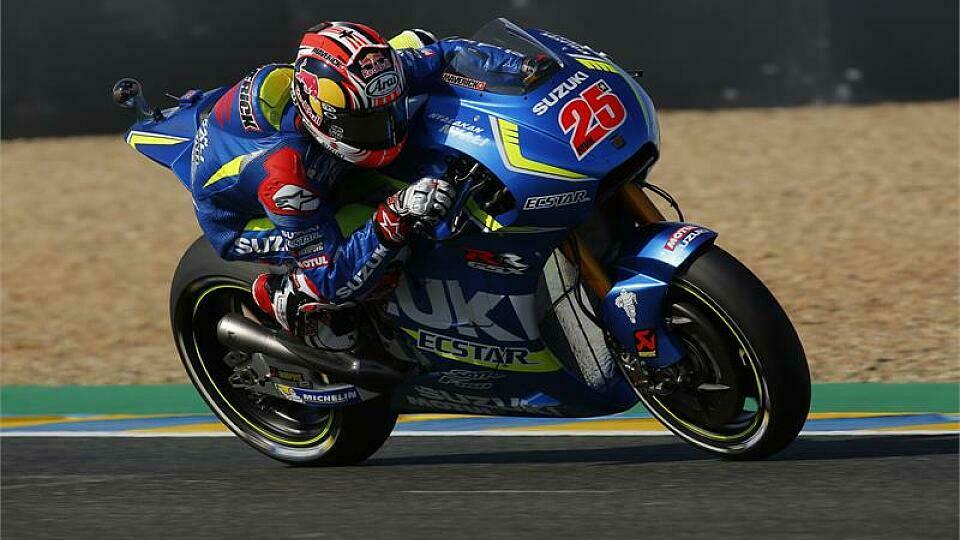 Maverick Vinales fuhr in Le Mans zum ersten Mal auf ein MotoGP-Podium, Foto: Suzuki
