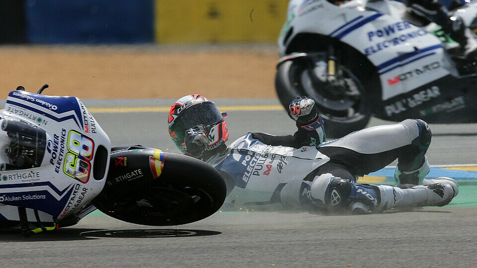Yonny Hernandez crashte in Le Mans, Foto: Milagro