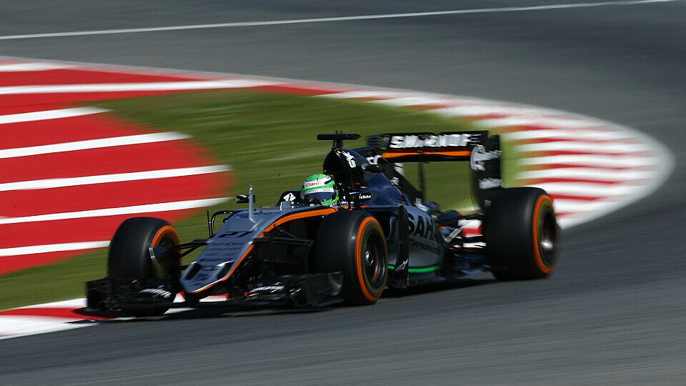 Nico Hülkenberg und Sergio Perez sind von ihrem rundum erneuerten Force India total begeistert, Foto: Sutton