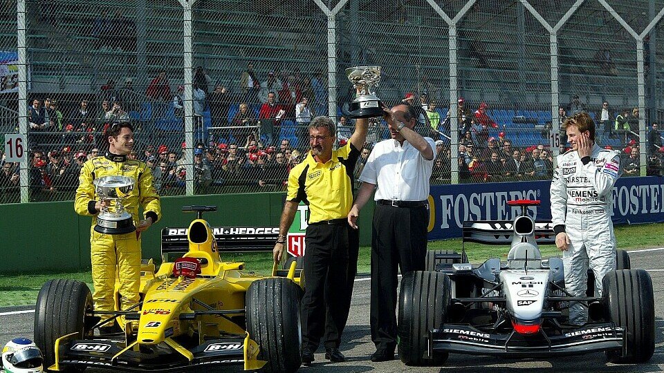 Giancarlo Fisichella gewann den Brasilien GP 2003 erst verspätet, Foto: Sutton