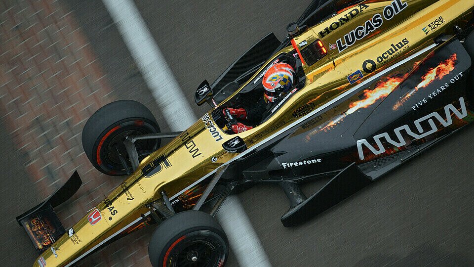 James Hinchcliffe holte die Pole für das 100. Indy 500, Foto: IndyCar