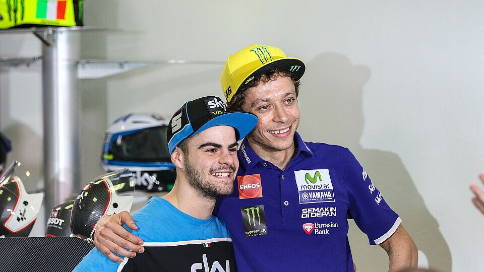 Ein Bild aus besseren Tagen: Rossi mit seinem Kronprinz Fenati, Foto: Tobias Linke