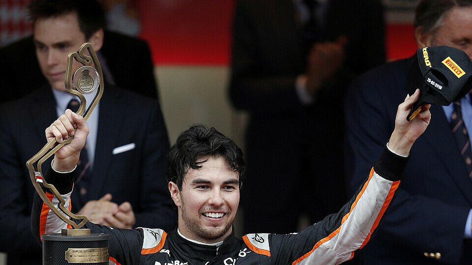 Perez macht bei Force India Werbung in eigener Sache, Foto: Sutton