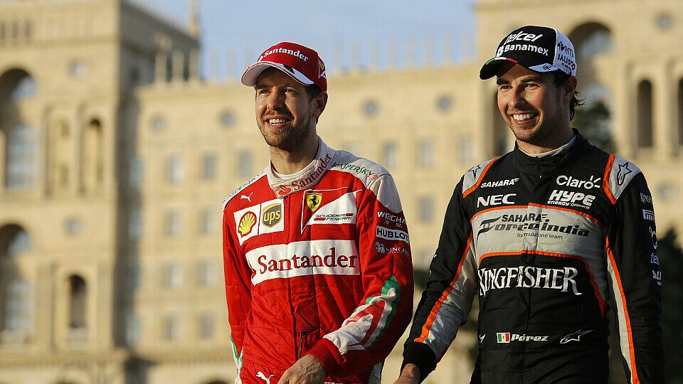 Sergio Perez und Sebastian Vettel - 2018 vielleicht Teamkollegen bei Ferrari?, Foto: Sutton