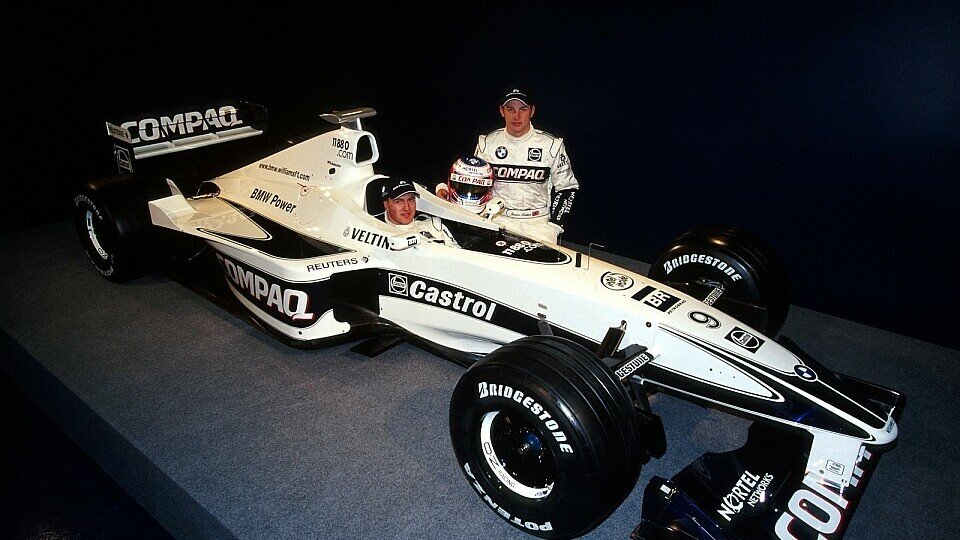 Jenson Button und Ralf Schumacher 2000 beim Williams-Launch, Foto: Sutton