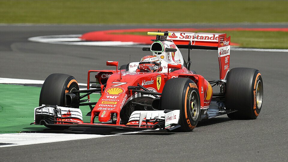 Kimi Räikkönen testet heute in Silverstone für Ferrari, Foto: Ferrari