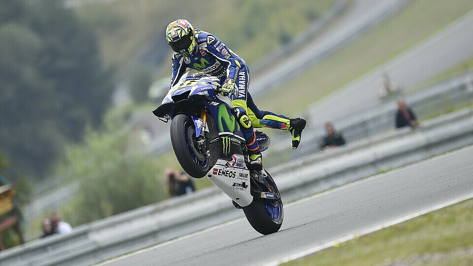 Nach Platz zwei in Brünn hatte Valentino Rossi allen Grund zu feiern, Foto: Yamaha
