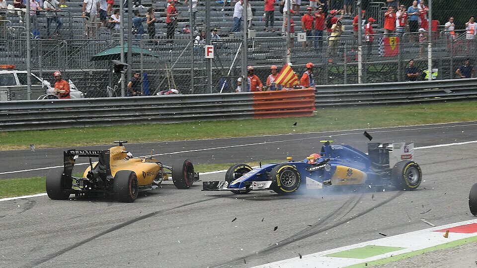 Jolyon Palmer und Felipe Nasr kamen sich in Monza zu nah, Foto: Sutton