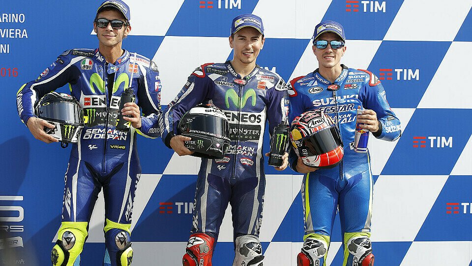 Die Favoriten für den San Marino GP 2016 in Misano stehen nicht nur in der ersten Reihe, Foto: Yamaha